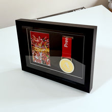 Load image into Gallery viewer, Arsenal 2025/26 Champions Medal and Squad Art Shadow Box Frame