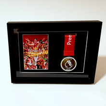 Load image into Gallery viewer, Arsenal 2025/26 Champions Medal and Squad Art Shadow Box Frame