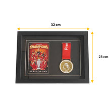 Load image into Gallery viewer, CHAMPIONS WINNERS MEDAL + FRAMED PICTURE