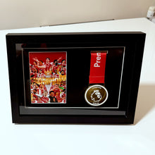 Load image into Gallery viewer, Arsenal 2025/26 Champions Medal and Squad Art Shadow Box Frame
