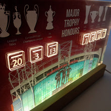 Load image into Gallery viewer, MAN UNITED TROPHY HONOURS DESKTOP DISPLAY with Update Number Tiles!
