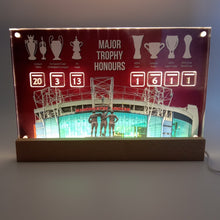 Load image into Gallery viewer, MAN UNITED TROPHY HONOURS DESKTOP DISPLAY with Update Number Tiles!
