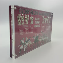 Load image into Gallery viewer, GGMU EDITION - MAN UNITED TROPHY HONOURS DESKTOP DISPLAY with 3D Trophy Replicas!
