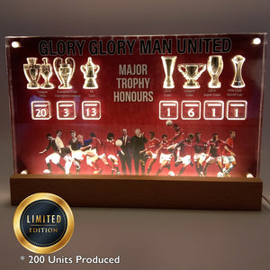 GGMU EDITION - MAN UNITED TROPHY HONOURS DESKTOP DISPLAY with 3D Trophy Replicas! (with DISCOUNT)