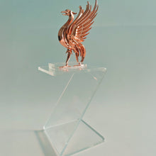 Load image into Gallery viewer, Liver Bird Statue + Optional Stand in Shiny Copper Metal
