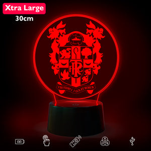 My Football Club Crest  ~ 3D Night Lamp - LEAGUE 2